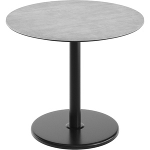 image:imageFlash Furniture Acadia 36 Round Indoor Gray Faux Concrete Tabletop with 24 Round Black Table Height Base Seamless TopGuard HPL Top and EdgeGray Faux ConcreteBlack Base