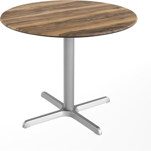 image:imageFlash Furniture Acadia 36 Round Indoor Outdoor White Faux Marble Tabletop with 30 x 30 Silver X Base Scratch Heat amp UV Resistant Seamless TopGuard HPL Top and EdgeNaturalSilver Base