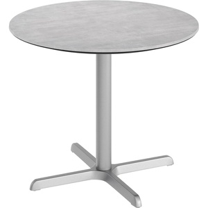 image:imageFlash Furniture Acadia 36 Round Indoor Outdoor White Faux Marble Tabletop with 30 x 30 Silver X Base Scratch Heat amp UV Resistant Seamless TopGuard HPL Top and EdgeGray Faux ConcreteSilver Base