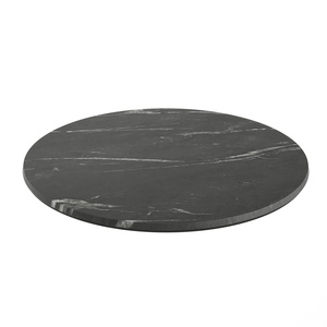 image:imageFlash Furniture Acadia 36 Round White Faux Marble Tabletop TopGuard HPL Seamless Edge Scratch amp Stain Resistant AllWeather Durability Commercial GradeBlack Faux Marble