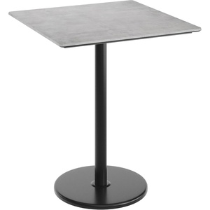 image:imageFlash Furniture Acadia 36 Square Indoor Dark Brown Tabletop with 24 Round Black Bar Height Base Seamless TopGuard HPL Top and EdgeGray Faux ConcreteBlack Base