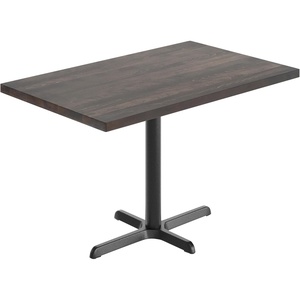 image:imageFlash Furniture Bennett 30 x 48 Solid Wood Commercial Indoor Tabletop in Natural with 2375 x 295 Dining Height Black Cast Iron X Base 300 lb Static CapacityDark Brown TopBlack Base