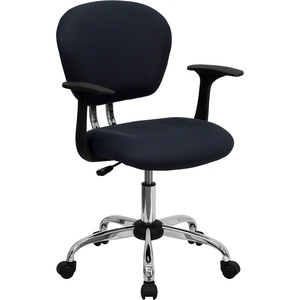 image:imageFlash Furniture Beverly MidBack Gray Mesh Padded Swivel Task Office Chair with Chrome Base and Arms