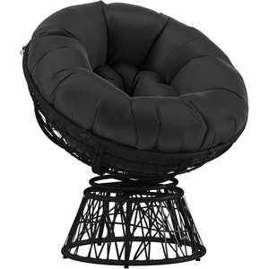 image:imageFlash Furniture Bowie Comfort Series Black Swivel Patio Chair with Black CushionBlack