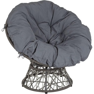 image:imageFlash Furniture Bowie Comfort Series Black Swivel Patio Chair with Black CushionGrey