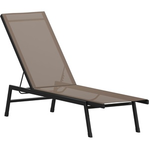 image:imageFlash Furniture Brazos Adjustable Chaise Lounge Chair Outdoor FivePosition Recliner All Weather BlackBlackBrownBlack