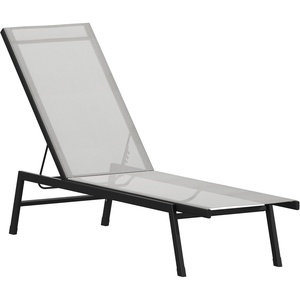 image:imageFlash Furniture Brazos Adjustable Chaise Lounge Chair Outdoor FivePosition Recliner All Weather BlackBlackGrayBlack