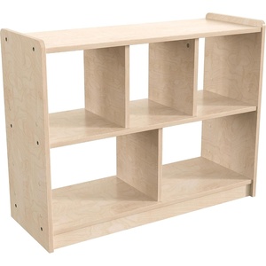 image:imageFlash Furniture Bright Beginnings Commercial Grade 5 Section Modular Classroom Storage Unit  Natural Finish  Open Storage  Safe Kid Friendly Design