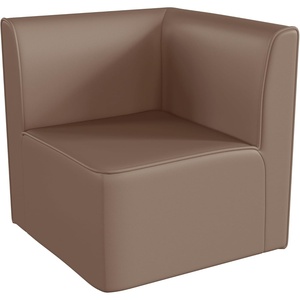 image:imageFlash Furniture Bright Beginnings Commercial Grade Modular Classroom 1Seater Corner Chair  Neutral Easy Clean Vinyl Upholstery  Soft Seating  Armless Design