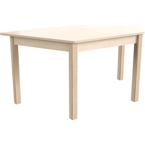 image:imageFlash Furniture Bright Beginnings Commercial Grade Trapezoid Classroom Table  Wooden Preschool Activity Table  Greenguard Certified Wood  2075 W x 47 D x 21 H Beech