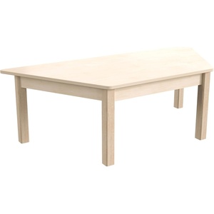 image:imageFlash Furniture Bright Beginnings Commercial Trapezoid Classroom Table  Wooden Preschool Activity Table  Greenguard Certified Wood  2075 W x 47 D x 145 H Beech