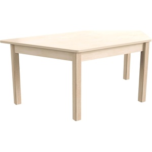 image:imageFlash Furniture Bright Beginnings Commercial Trapezoid Classroom Table  Wooden Preschool Activity Table  Greenguard Certified Wood  2075 W x 47 D x 18 H Beech