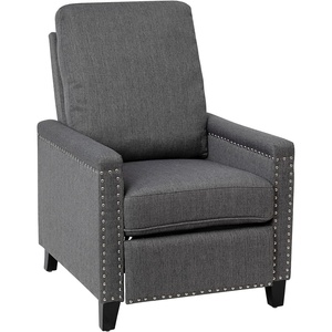 image:imageFlash Furniture Carson Transitional Style Push Back Recliner Chair  Gray Fabric Upholstery  Accent Nail Trim  Pillow Back ReclinerGrey