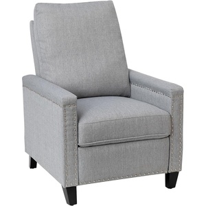 image:imageFlash Furniture Carson Transitional Style Push Back Recliner Chair  Gray Fabric Upholstery  Accent Nail Trim  Pillow Back ReclinerLight Gray
