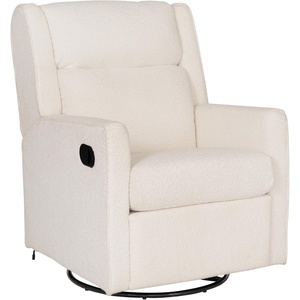 image:imageFlash Furniture Cash Swivel Manual Glider Rocker Recliner Chair USBUSBC Charging Ports 270 Degree Swivel Perfect for Living Room or Nursery OffWhite BoucleOffwhite Boucle