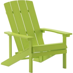 image:imageFlash Furniture Charlestown Commercial Grade IndoorOutdoor Adirondack Chair Weather Resistant Durable Poly Resin Deck and Patio Seating RedLime Green