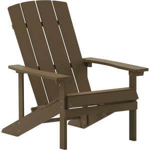 image:imageFlash Furniture Charlestown Commercial Grade IndoorOutdoor Adirondack Chair Weather Resistant Durable Poly Resin Deck and Patio Seating RedMahogany