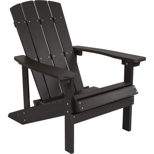 image:imageFlash Furniture Charlestown Commercial Grade IndoorOutdoor Adirondack Chair Weather Resistant Durable Poly Resin Deck and Patio Seating RedSlate Gray