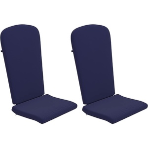 image:imageFlash Furniture Charlestown Set of 2 Adirondack Chair Cushions  Blue Fabric Cushions  2 Thick Padding  IndoorOutdoor  Patio Chair Replacement CushionsBlue