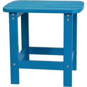 image:imageFlash Furniture Charlestown Tiered Commercial Poly Resin Adirondack Side Table  Lime Green  AllWeather  IndoorOutdoorBlue
