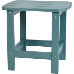image:imageFlash Furniture Charlestown Tiered Commercial Poly Resin Adirondack Side Table  Lime Green  AllWeather  IndoorOutdoorTeal
