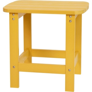 image:imageFlash Furniture Charlestown Tiered Commercial Poly Resin Adirondack Side Table  Lime Green  AllWeather  IndoorOutdoorYellow