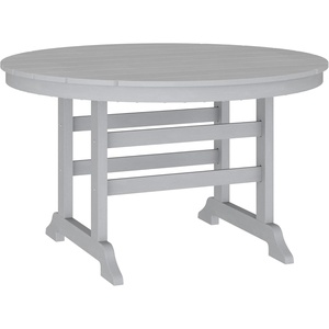 image:imageFlash Furniture Colonel Outdoor Dining Table for 4 Commercial Grade AllWeather Recycled HDPE Adirondack Style Table UV Fade Resistant 48 Round BlackGrey