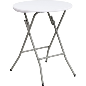 image:imageFlash Furniture Elon 2 Round AllOccasion Plastic Folding Event Table Folding Banquet Table for IndoorOutdoor Events White2 ft
