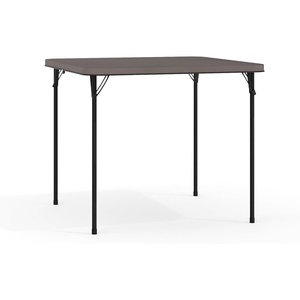 image:imageFlash Furniture Elon 285 Square AllOccasion Plastic Folding Event Table with Locking Legs Folding Banquet Table for IndoorOutdoor Events WhiteDark Gray