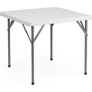 image:imageFlash Furniture Elon 285 Square AllOccasion Plastic Folding Event Table with Locking Legs Folding Banquet Table for IndoorOutdoor Events WhiteGranite White