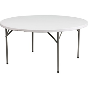 image:imageFlash Furniture Elon Commercial Grade 5Foot Round Granite White Plastic Folding TableWhite