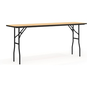 image:imageFlash Furniture Gael 6 Wood Folding Training and Event Table Rectangular Folding Training Table with Smooth Clear Coated Finished Top Natural