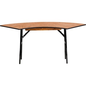 image:imageFlash Furniture Ginny Commercial Grade 55 ft x 2 ft Serpentine Wood Folding Banquet Table
