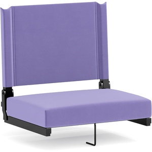image:imageFlash Furniture Grandstand Portable Stadium Seat for Bleachers or Benches Folding Padded Stadium Chair with Carrying Handle 500 lb Weight Capacity PurplePurple