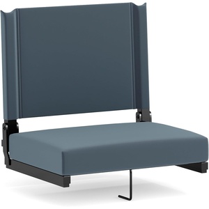 image:imageFlash Furniture Grandstand Portable Stadium Seat for Bleachers or Benches Folding Padded Stadium Chair with Carrying Handle 500 lb Weight Capacity PurpleDark Blue
