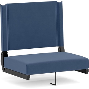 image:imageFlash Furniture Grandstand Portable Stadium Seat for Bleachers or Benches Folding Padded Stadium Chair with Carrying Handle 500 lb Weight Capacity PurpleNavy Blue