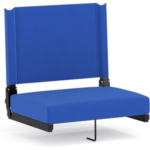 image:imageFlash Furniture Grandstand Portable Stadium Seat for Bleachers or Benches Folding Padded Stadium Chair with Carrying Handle 500 lb Weight Capacity PurpleBlue