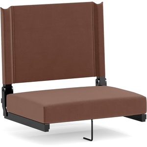 image:imageFlash Furniture Grandstand Portable Stadium Seat for Bleachers or Benches Folding Padded Stadium Chair with Carrying Handle 500 lb Weight Capacity PurpleBrown
