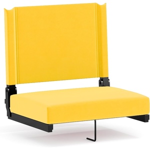 image:imageFlash Furniture Grandstand Portable Stadium Seat for Bleachers or Benches Folding Padded Stadium Chair with Carrying Handle 500 lb Weight Capacity PurpleYellow