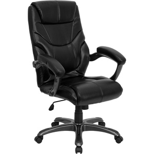 image:imageFlash Furniture Greer High Back Black LeatherSoft Executive Swivel Ergonomic Office Chair with Arms