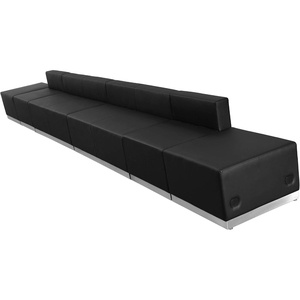image:imageFlash Furniture HERCULES Alon Series Black LeatherSoft Reception Configuration 6 PiecesBlack