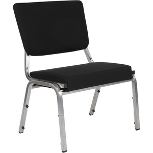 image:imageFlash Furniture HERCULES Series 1000 lb Rated Black Antimicrobial Fabric Bariatric Medical Reception Chair with 34 Panel BackBlack Fabric