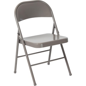 image:imageFlash Furniture HERCULES Series Double Braced Black Metal Folding ChairGrey