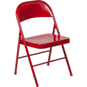 image:imageFlash Furniture HERCULES Series Double Braced Black Metal Folding ChairRed