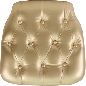 image:imageFlash Furniture Hard Gold Tufted Vinyl Chiavari Chair CushionGold
