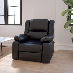 image:imageFlash Furniture Harmony Series Gray LeatherSoft ReclinerBlack Leathersoft