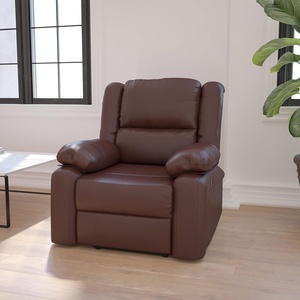 image:imageFlash Furniture Harmony Series Gray LeatherSoft ReclinerBrown Leathersoft