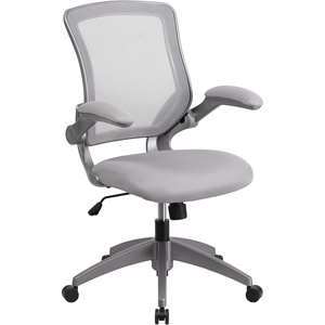 image:imageFlash Furniture Kale MidBack Gray Mesh Swivel Ergonomic Task Office Chair with Gray Frame and FlipUp ArmsGrey