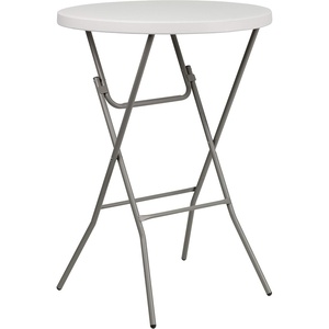 image:imageFlash Furniture Kathryn 315 Round AllOccasion Folding Bar Height Table for Parties and Commercial Events Plastic Bar Height Folding Table White