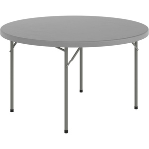 image:imageFlash Furniture Kathryn 4 Round Plastic Folding Event Table for Parties and Trade Shows Portable IndoorOutdoor Event Banquet Table Granite Dark GrayGrey